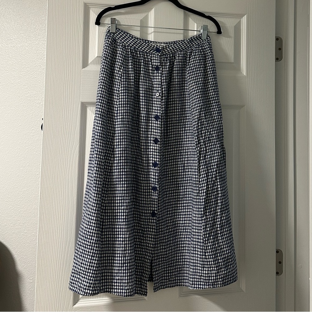 Reformation 100% Linen Midi Skirt